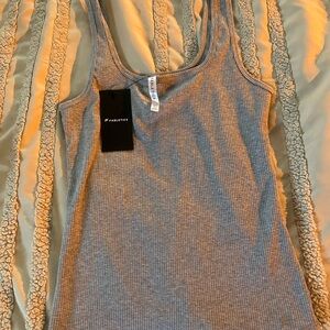 Fabletics Women's Ribbed Tank Top - Heather Gray